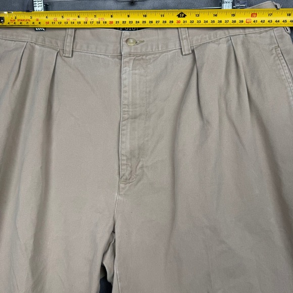 Polo Ralph Lauren Mens Pleated Chino Pants Khaki Tan Cotton 36x30 - Picture 2 of 10